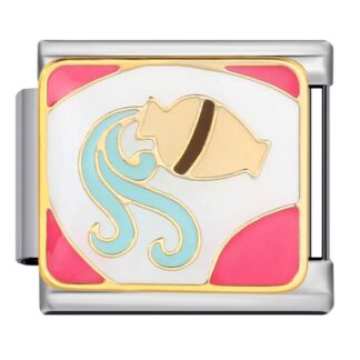 Aquarius Zodiac Italian Charm