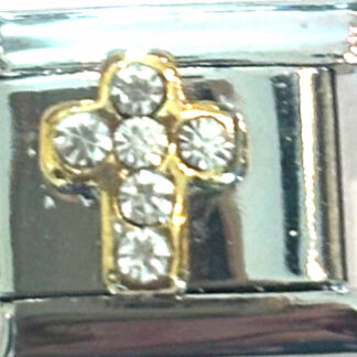 CZ Cross Italian Charm
