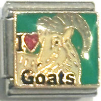 I (heart) Goats Italian Charm