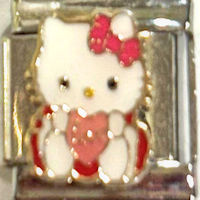 Hello Kitty Pink Heart Italian Charm
