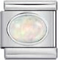 Opal Oval  Stone Italian Charm