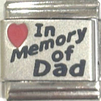In Memory of Dad Laser Charm