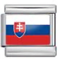 Slovakia Flag Italian Charm