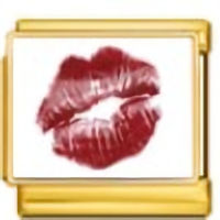 Lips Gold Italian Charm