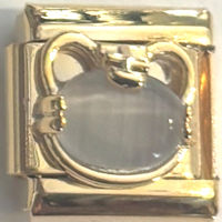 Moonstone Oval Gold Italian Charm