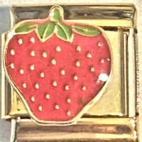 Strawberry Gold Italian Charm