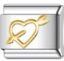 Heart & Arrow Gold Italian Charm