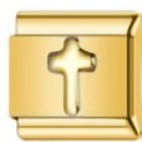 Cross Gold Italian Charm