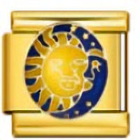 Sun & Moon Gold Italian Charm