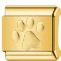 Paw Print Gold Italian Charm