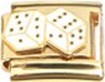 Dice Gold Italian Charm