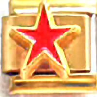 Red Star Gold Italian Charm