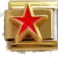 Red Star Gold Italian Charm