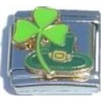 Shamrock with Hat Italian Charm