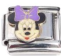 Minnie Mouse Purple Italian Charm