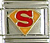 Superman Logo Italian Charm