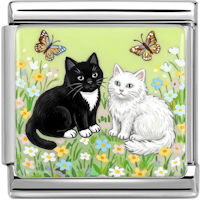 Cats in the Meadow Italian Charm