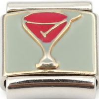 Martini Gold Italian Charm