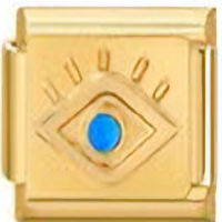 Evil Eye on Gold Italian Charm v2