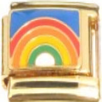 Rainbow Gold Italian Charm