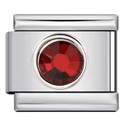 Ruby (July) CZ Stone Italian Charm