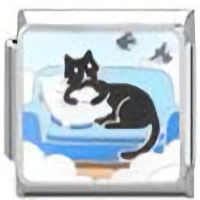 Cat Laying on Chair Italian Charm