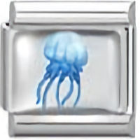 Blue Jellyfish Italian Charm