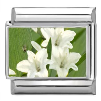 White Lilies Italian Charm