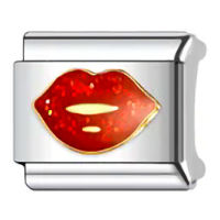Sparkly Lips Italian Charm