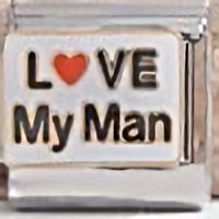 Love My Man Italian Charm