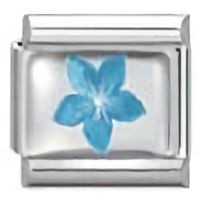 Blue Flower Italian Charm