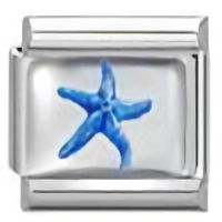 Blue Starfish Italian Charm