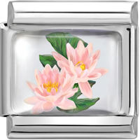 Water Lilies - Lotus Flower Italian Charm