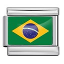 Brazil Flag  Italian Charm