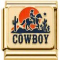Cowboy Gold Italian Charm