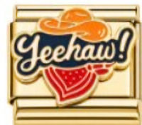 Yeehaw Gold Italian Charm