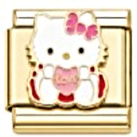 Hello Kitty Gold Italian Charm