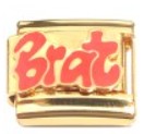 Brat Gold Italian Charm
