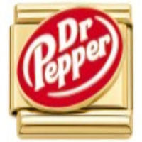 Dr. Pepper Logo Gold Italian Charm