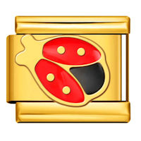 Ladybug Gold Italian Charm