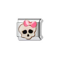 Girl Skull Italian Charm