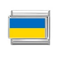 Ukraine Flag Italian Charm