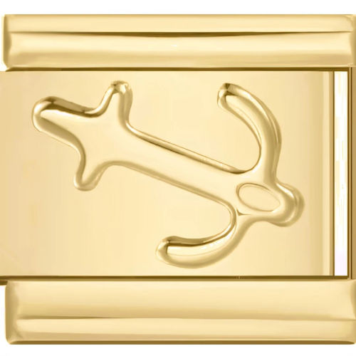 Gold Anchor Italian Charm