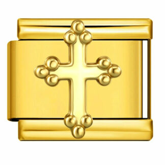 Cross Gold Italian Charm