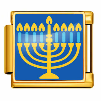 Menorah Gold Italian Charm