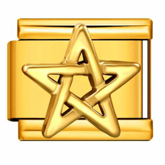 Raised Gold Star Italian Charm